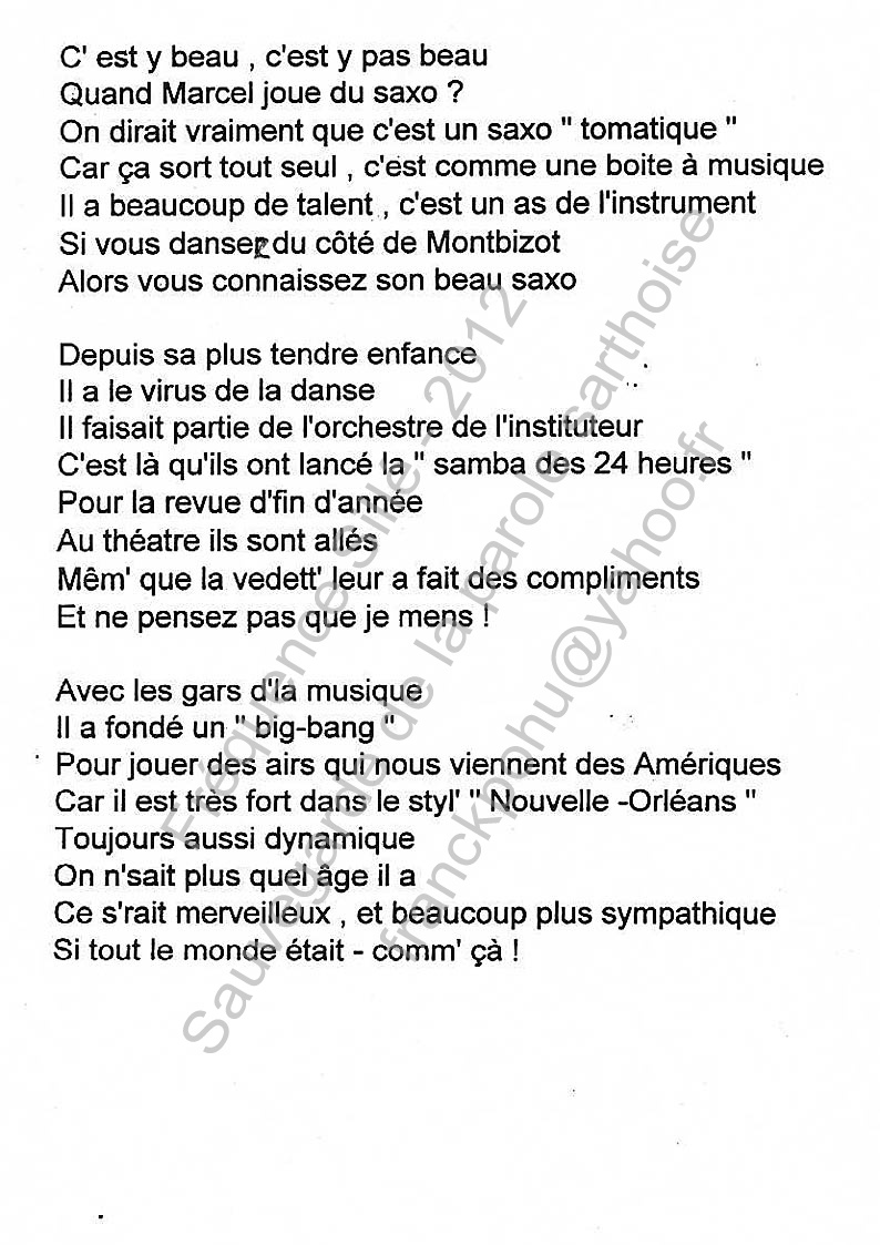 CHANSON chanson: